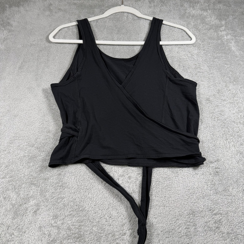 Lululemon Twist Me Up Crop Tank Womens 6 Black Yoga Sleeveless